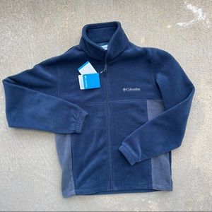 NEW With TAGS Colombia Fleece Full Zip Jacket Blue Gray Adult Size Medium